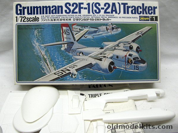 Hasegawa 1/72 Grumman S2F-1 (S-2A) Tracker with Falcon E-1B Tracer Conversion Kit, K1 plastic model kit